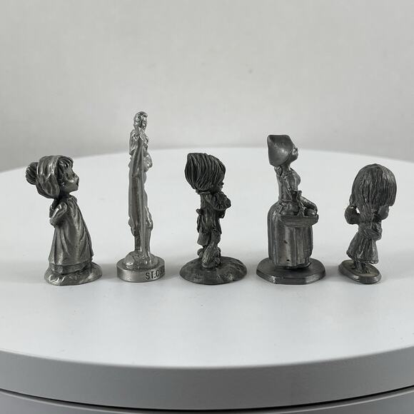 Vintage Pewter Figurines Lot Of 5 - Picture 4 of 7